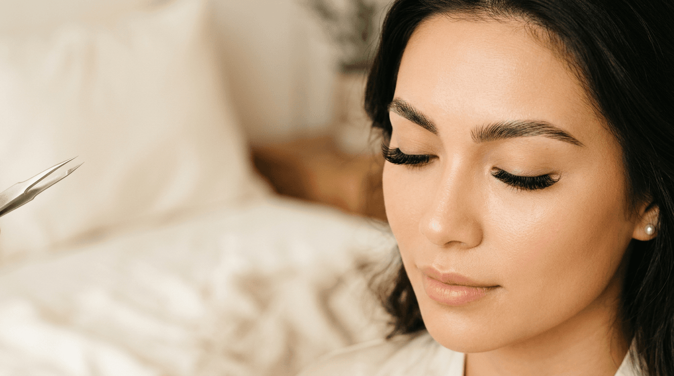 Detail of gaze and lashes — Jay Cils aesthetics
